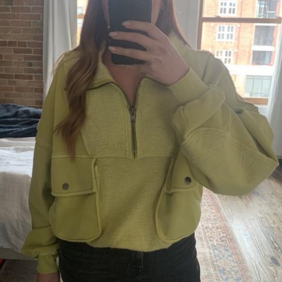 NWT! ✨ Free People Fleece Quarter Zip - Picture 2 of 5